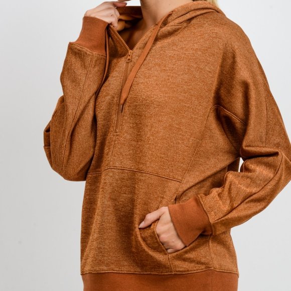 Mono B Tops - NEW! Mono B Ultimate Hoody in Chestnut